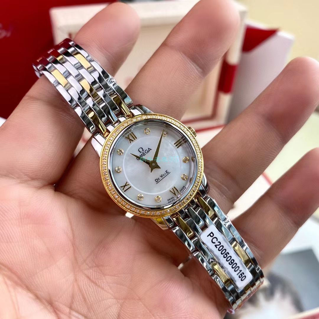 渠道原单真钻OMEGA碟飞女表424.25.27.60.55.001 wrist watches  / M699