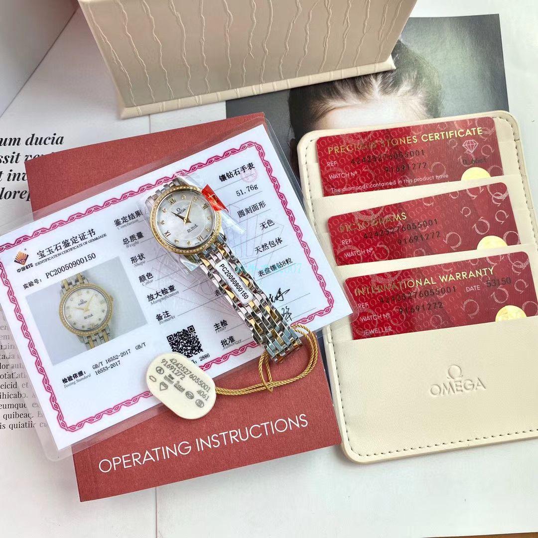 渠道原单真钻OMEGA碟飞女表424.25.27.60.52.001 wrist watches (蝶舞) / M701