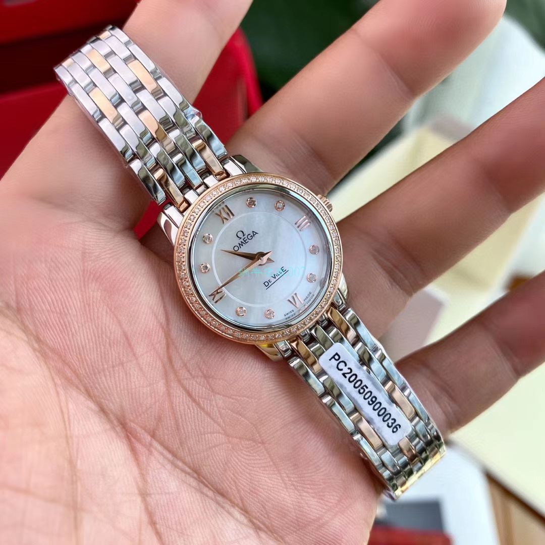 渠道原单真钻OMEGA碟飞女表424.25.27.60.55.001 wrist watches  / M699
