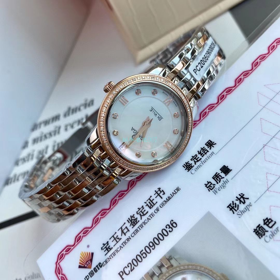 渠道原单真钻OMEGA碟飞女表424.25.27.60.55.001 wrist watches  / M699