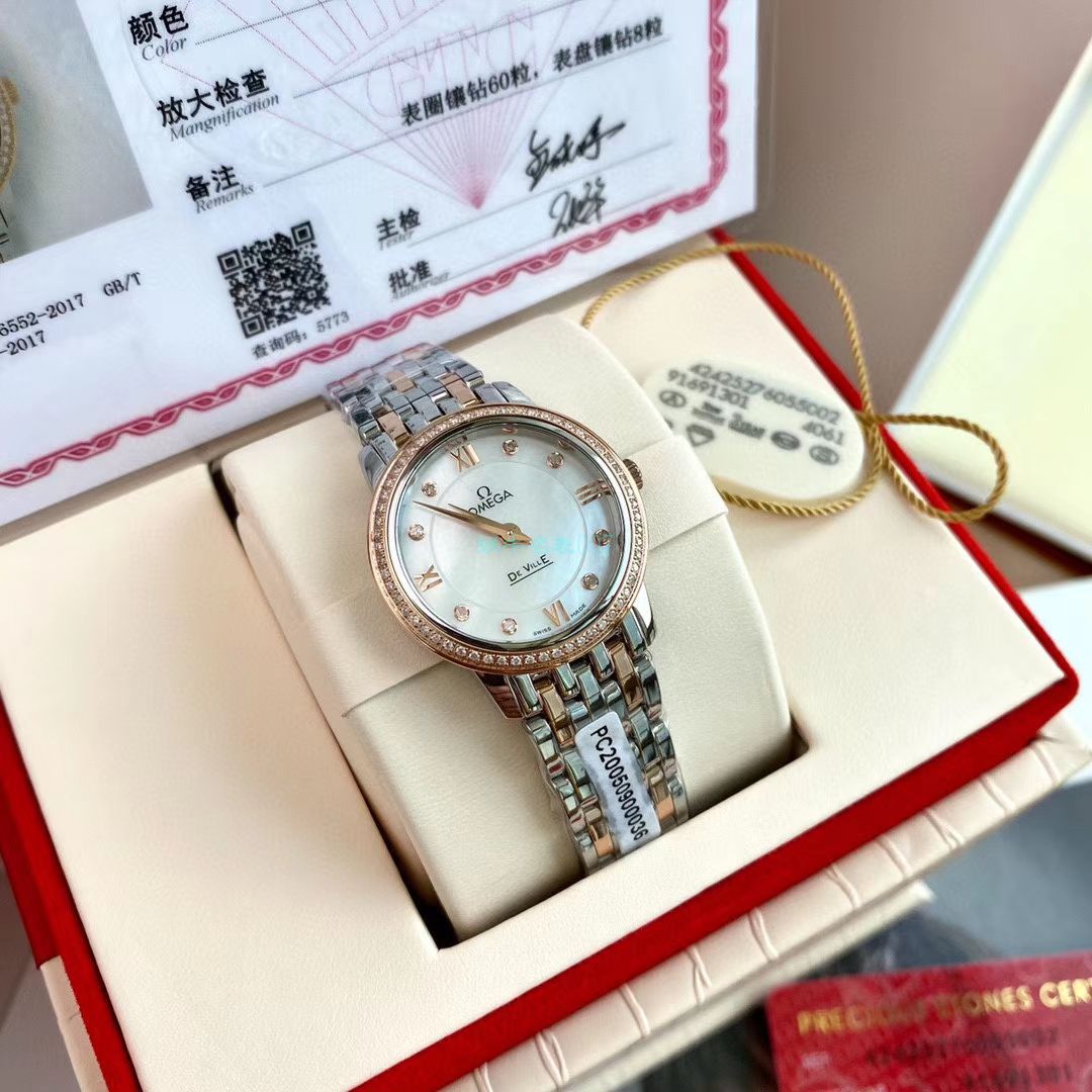 渠道原单真钻OMEGA碟飞女表424.25.27.60.52.001 wrist watches (蝶舞) / M701