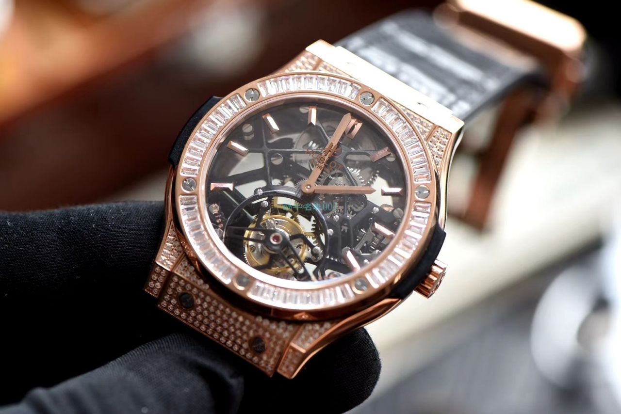 JB Factory 官网 Replica Copy  Watches  hublot 经典融合 Tourbillon 505 OX 0180 LR 0904 wrist watches  / YB092