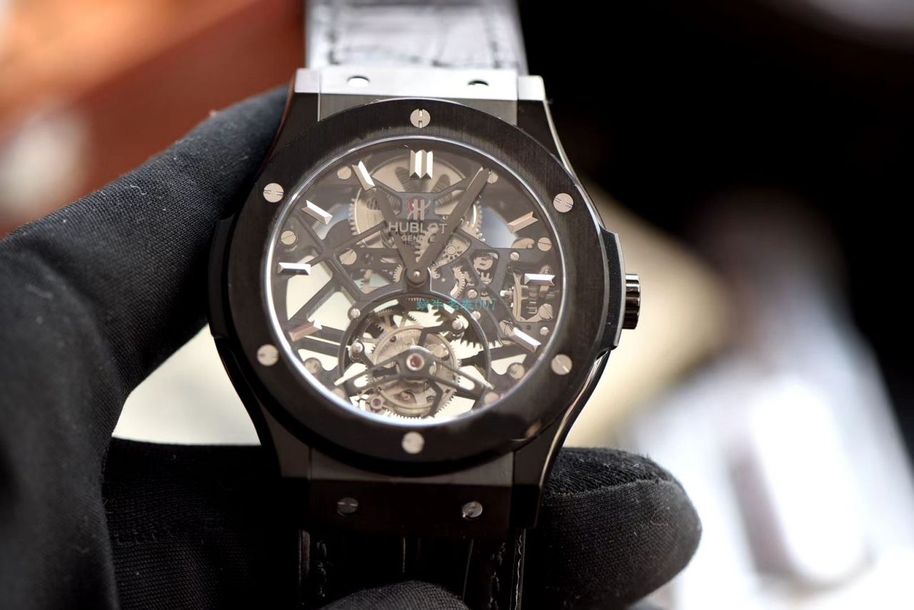 JB Factory 官网 Replica Copy  Watches  hublot 经典融合 Tourbillon 505 OX 0180 LR 0904 wrist watches  / YB092