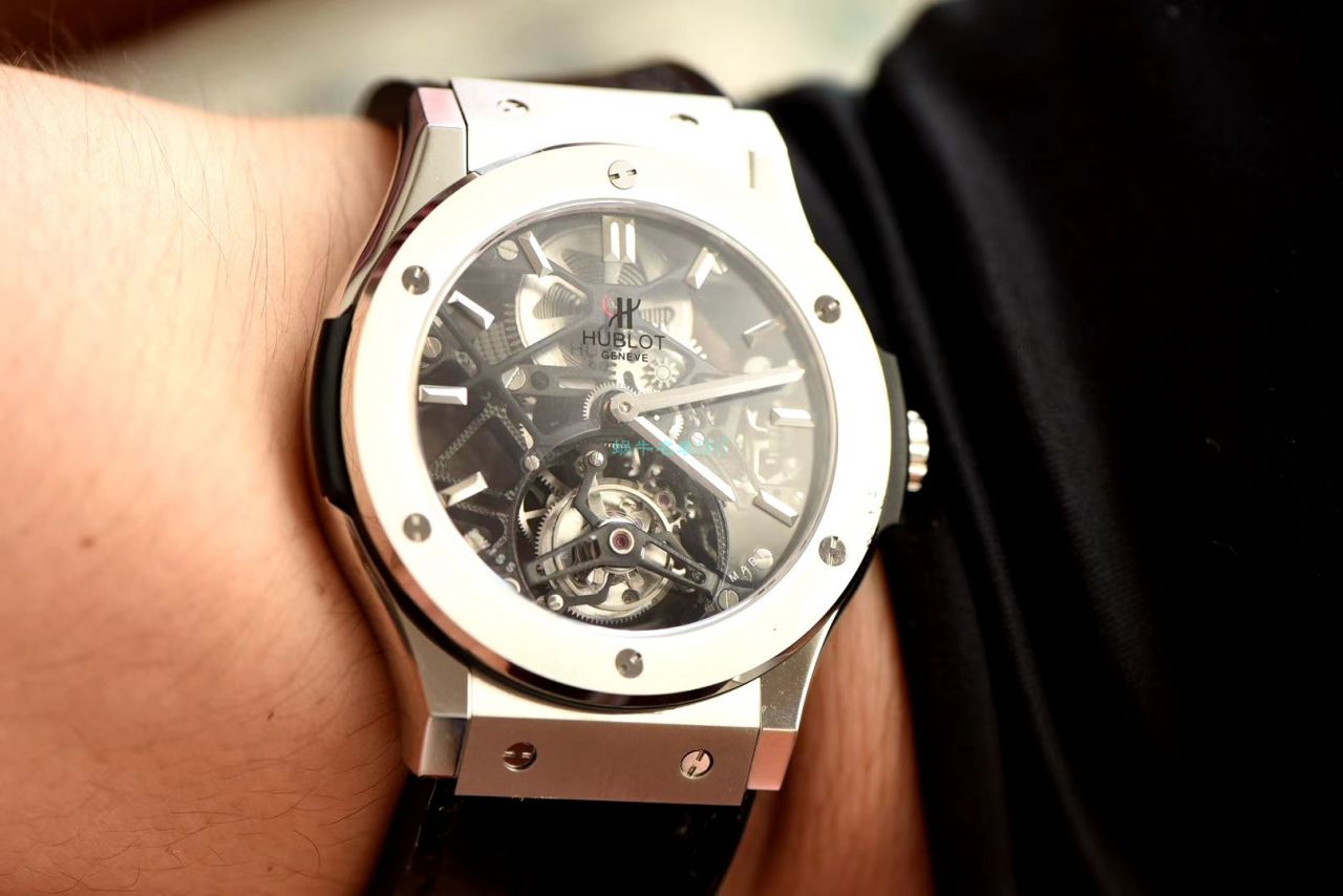 JB Factory 官网 Replica Copy  Watches  hublot 经典融合 Tourbillon 505 OX 0180 LR 0904 wrist watches  / YB092