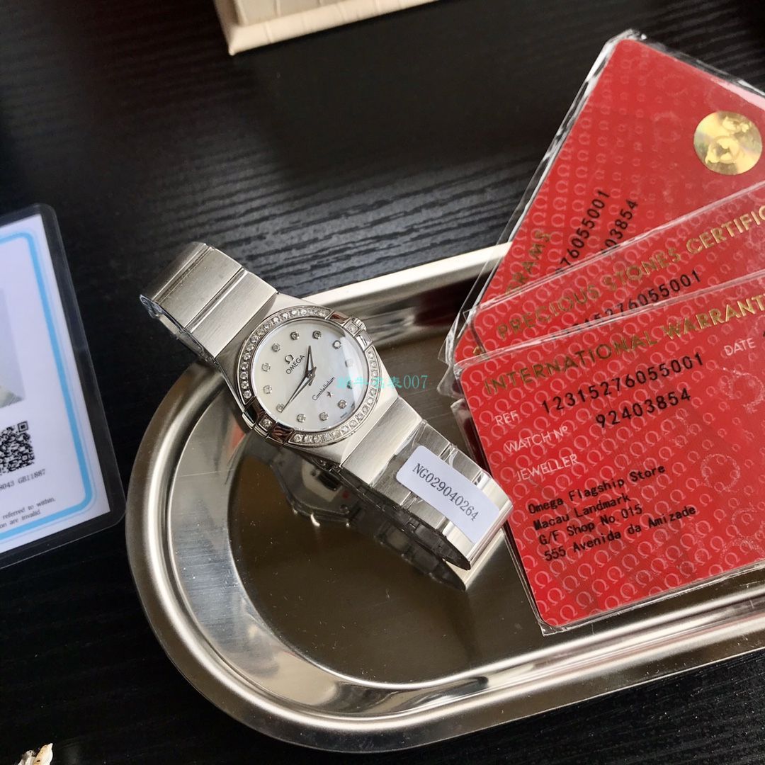 原单真钻女表OMEGA Constellation 系列123.15.27.60.55.001 wrist watches  / M702