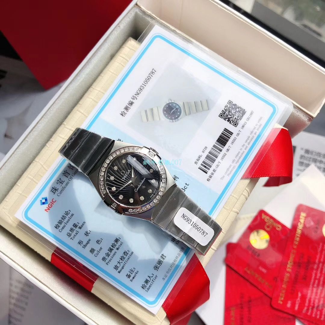 原单真钻女表OMEGA Constellation 系列123.15.27.60.55.001 wrist watches  / M702