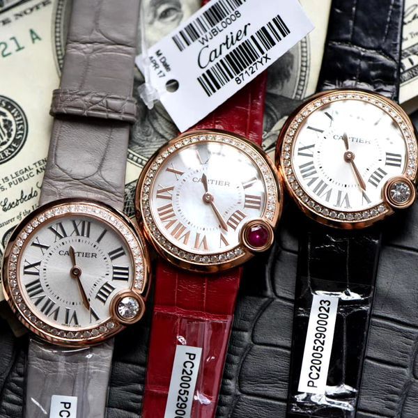  TOP  copy customized 真钻女表 Cartier  蓝气球系列Ballon Blanc de  Cartier  wrist watches  wrist watches (新春特别款)