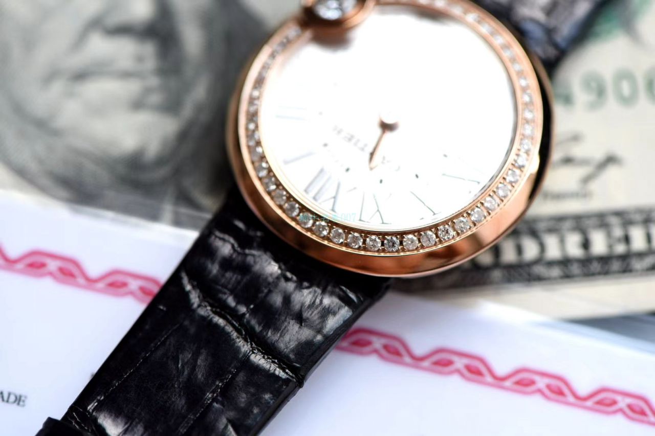  TOP  copy customized 真钻女表 Cartier   Replica Copy BALLON BLANC DE  Cartier 系列WJBL0005 wrist watches  / K282