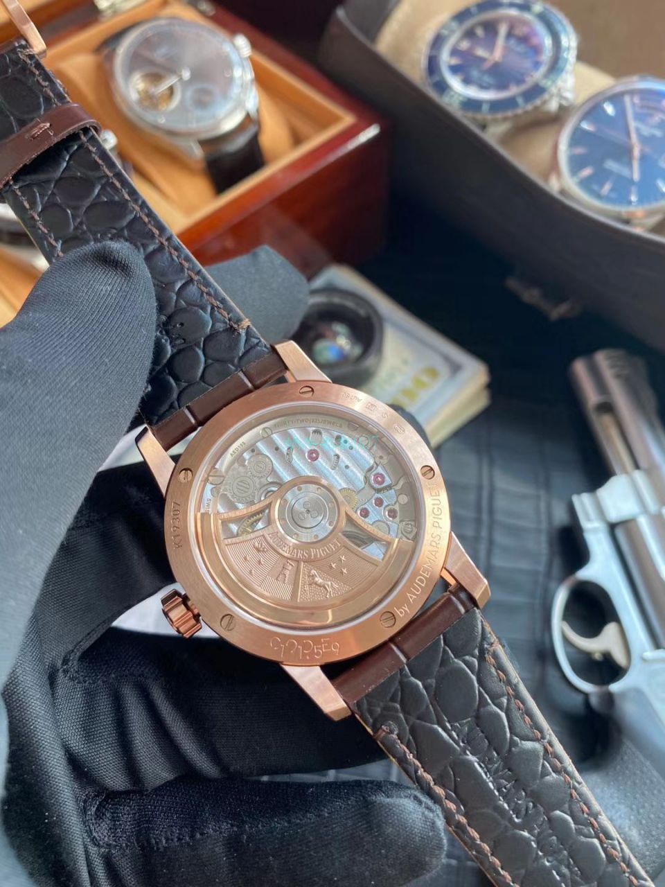 TNK Factory Audemars Piguet  Copy  Watches CODE 11.59系列 Replica 15210OR.OO.A099CR.01 wrist watches  / AP201