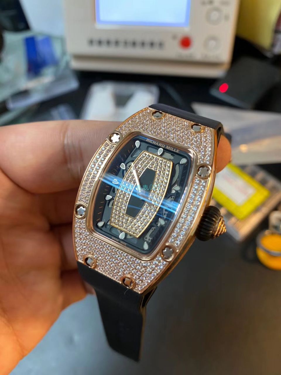 RICHARD MILLE Replica Watches  RICHARD MILLE 女士系列RM07-01镶钻 wrist watches  / RM007T