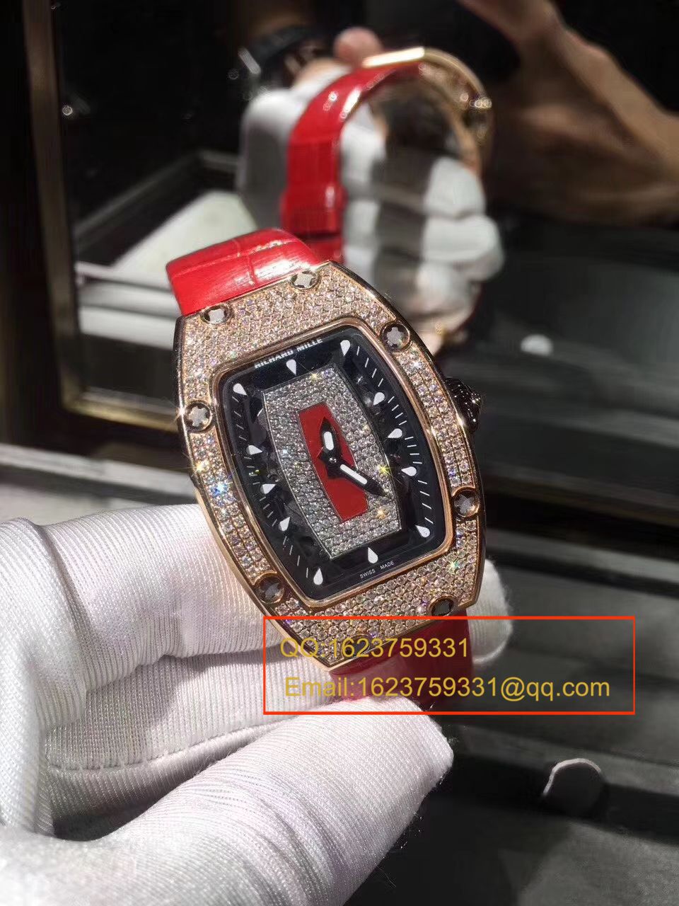 RICHARD MILLE Replica Watches  RICHARD MILLE 女士系列RM07-01镶钻 wrist watches  / RM007T