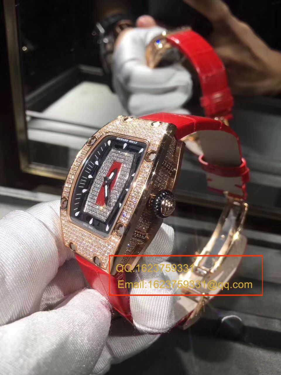 RICHARD MILLE Replica Watches  RICHARD MILLE 女士系列RM07-01镶钻 wrist watches  / RM007T