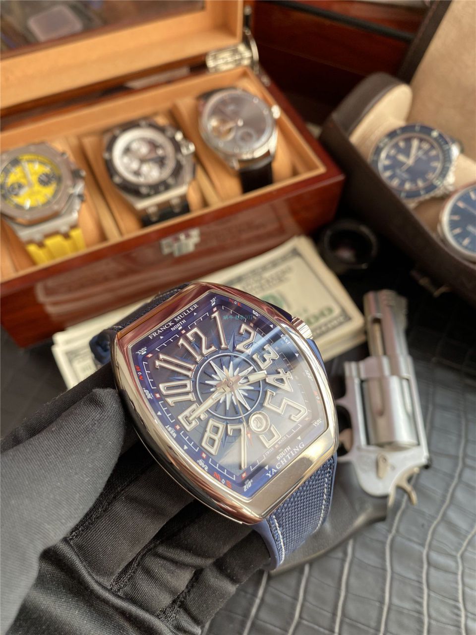 ZF Factory  Replica Copy  Franck Muller MEN'S COLLECTION系列V 45 SC DT YACHTING wrist watches  / FL068