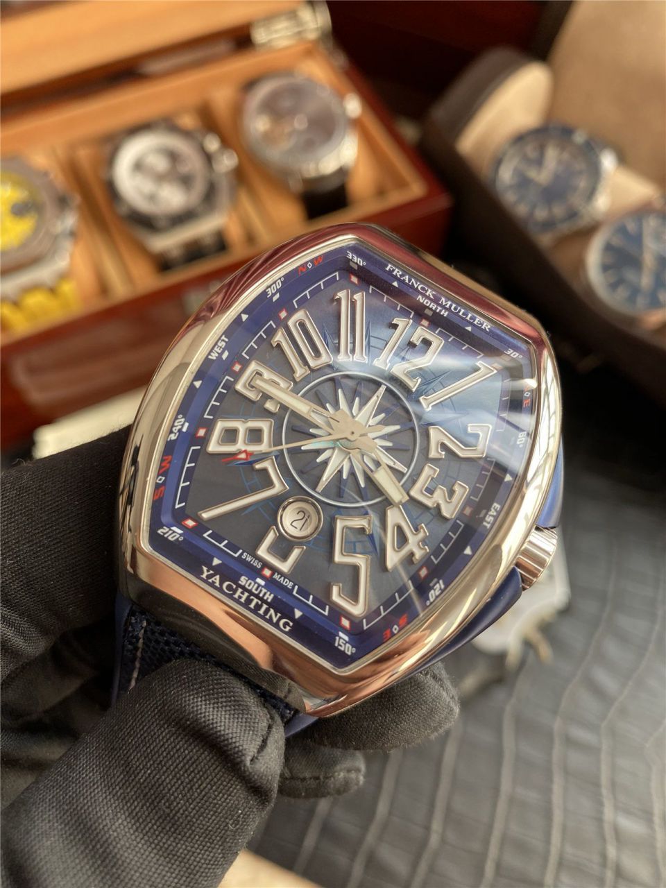 ZF Factory  Replica Copy  Franck Muller MEN'S COLLECTION系列V 45 SC DT YACHTING wrist watches  / FL068