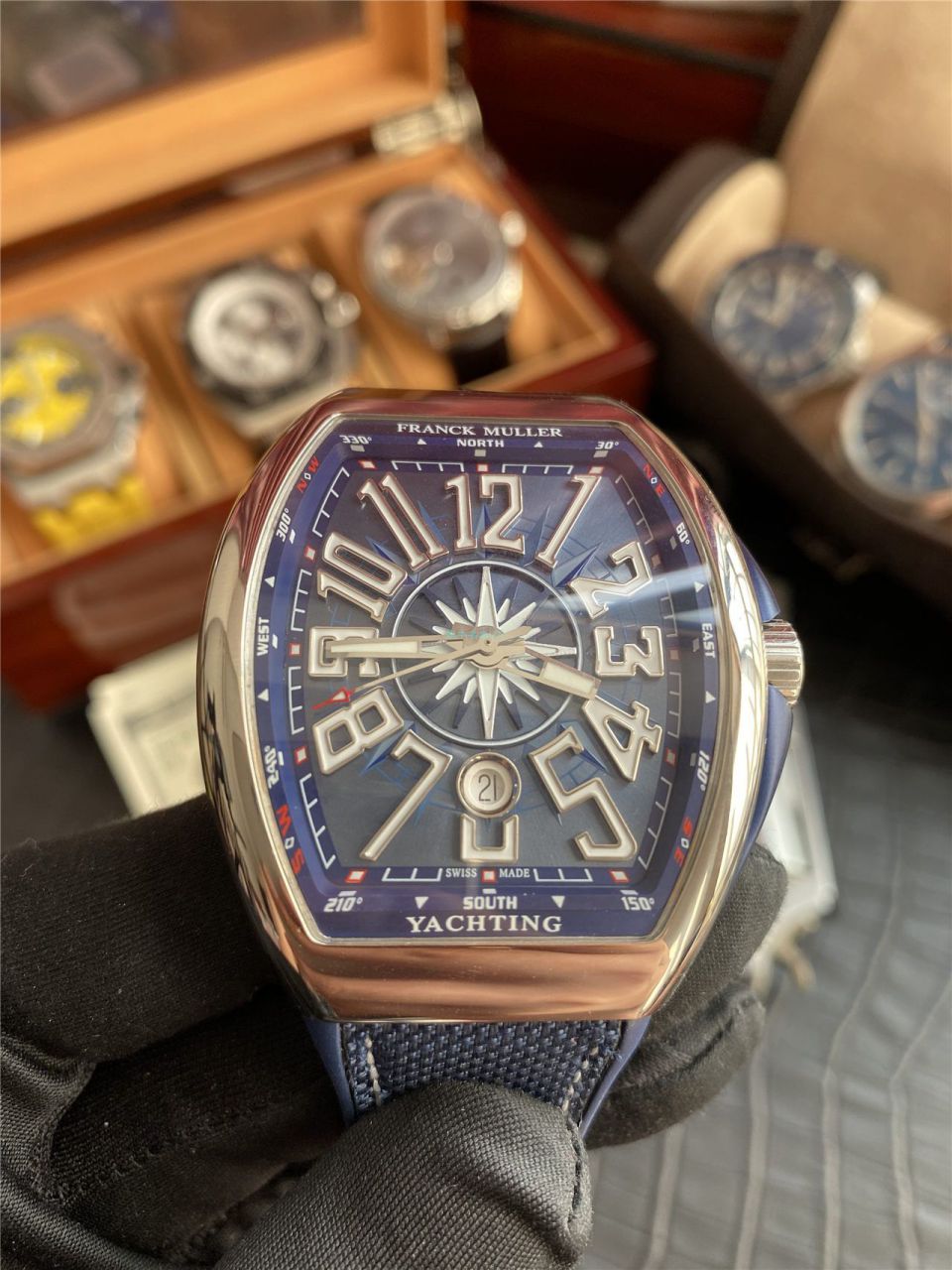 ZF Factory  Replica Copy  Franck Muller MEN'S COLLECTION系列V 45 SC DT YACHTING wrist watches  / FL068