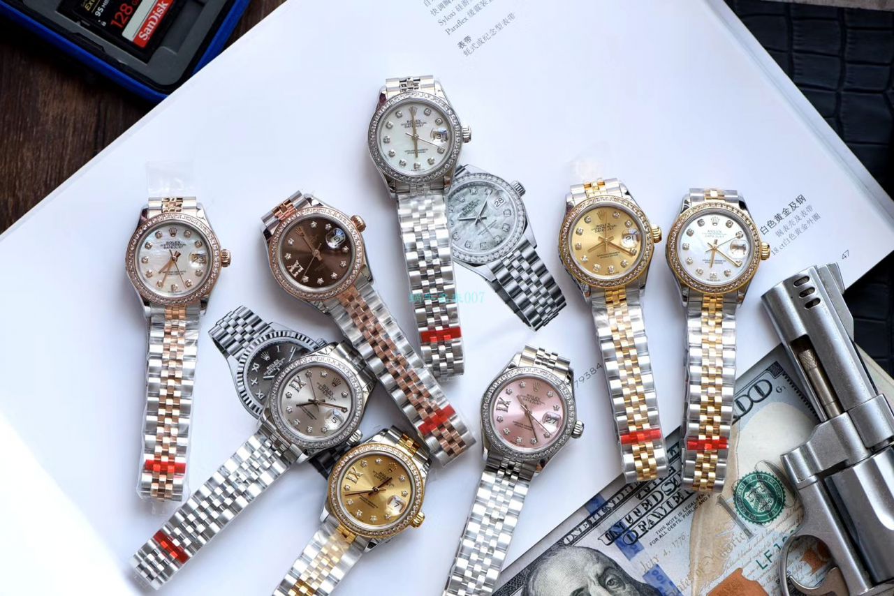 TW Factory  High quality  Replica Watches  Rolex 女装28MM  Datejust m279381rbr-0003，m279383rbr-0021 wrist watches  / R612