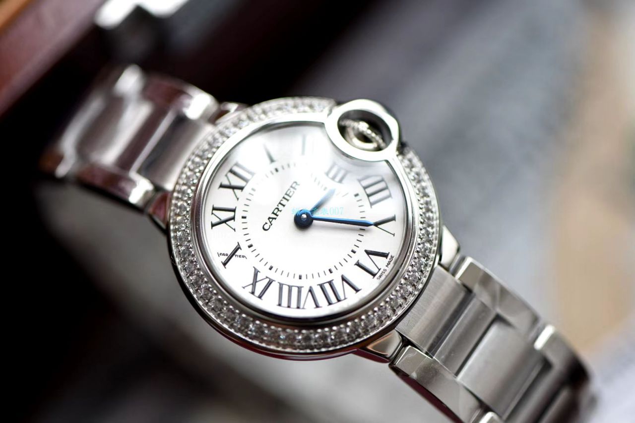V6 Factory V7版本 Replica Watches  Cartier  蓝气球女表28毫米系列W4BB0015 wrist watches  / K286