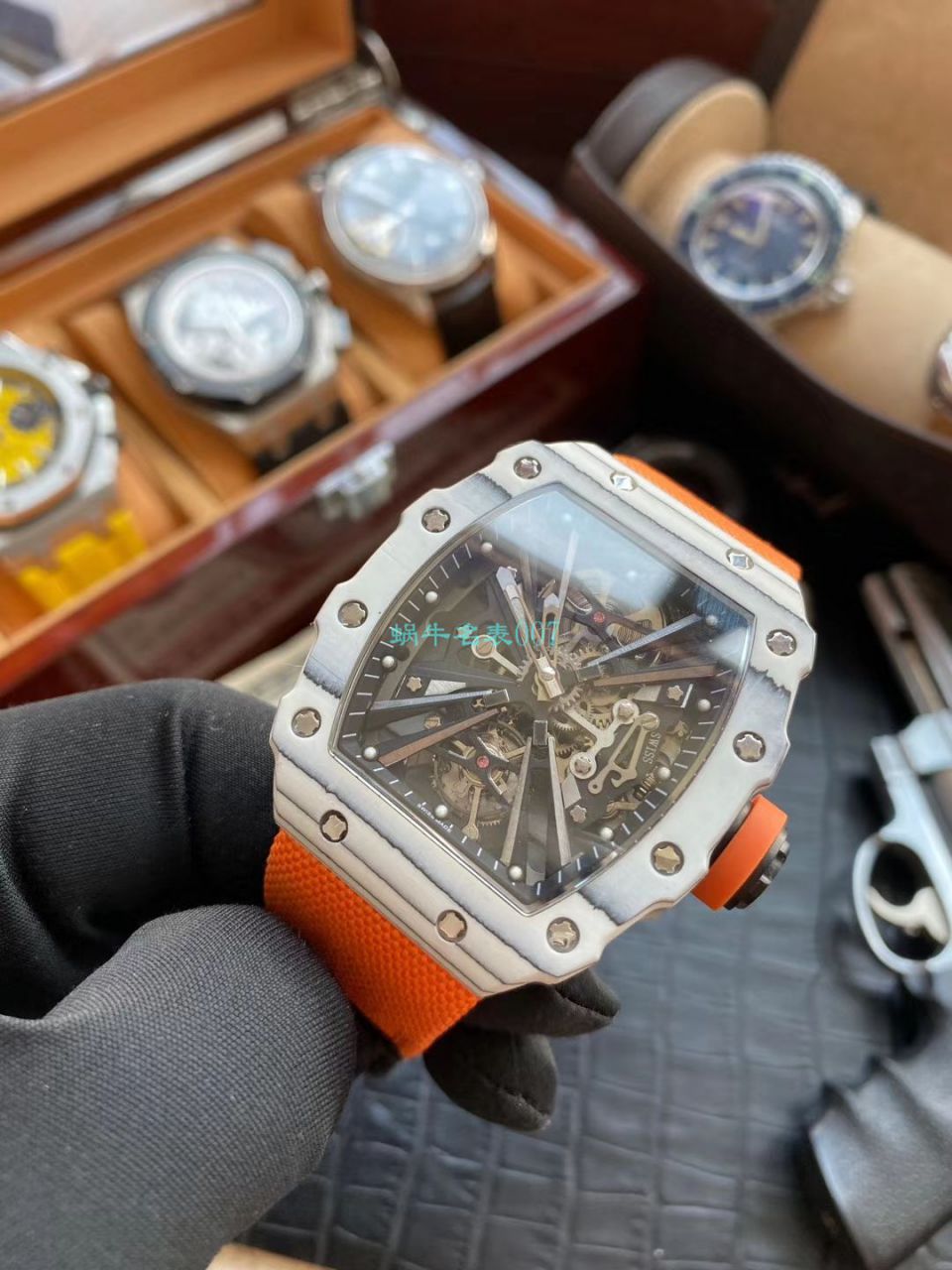  copy customized 版NTPT carbon fiber  Replica Copy  Watches  RICHARD MILLE RM12-01 Tourbillon  wrist watches   / RM12-01HONG