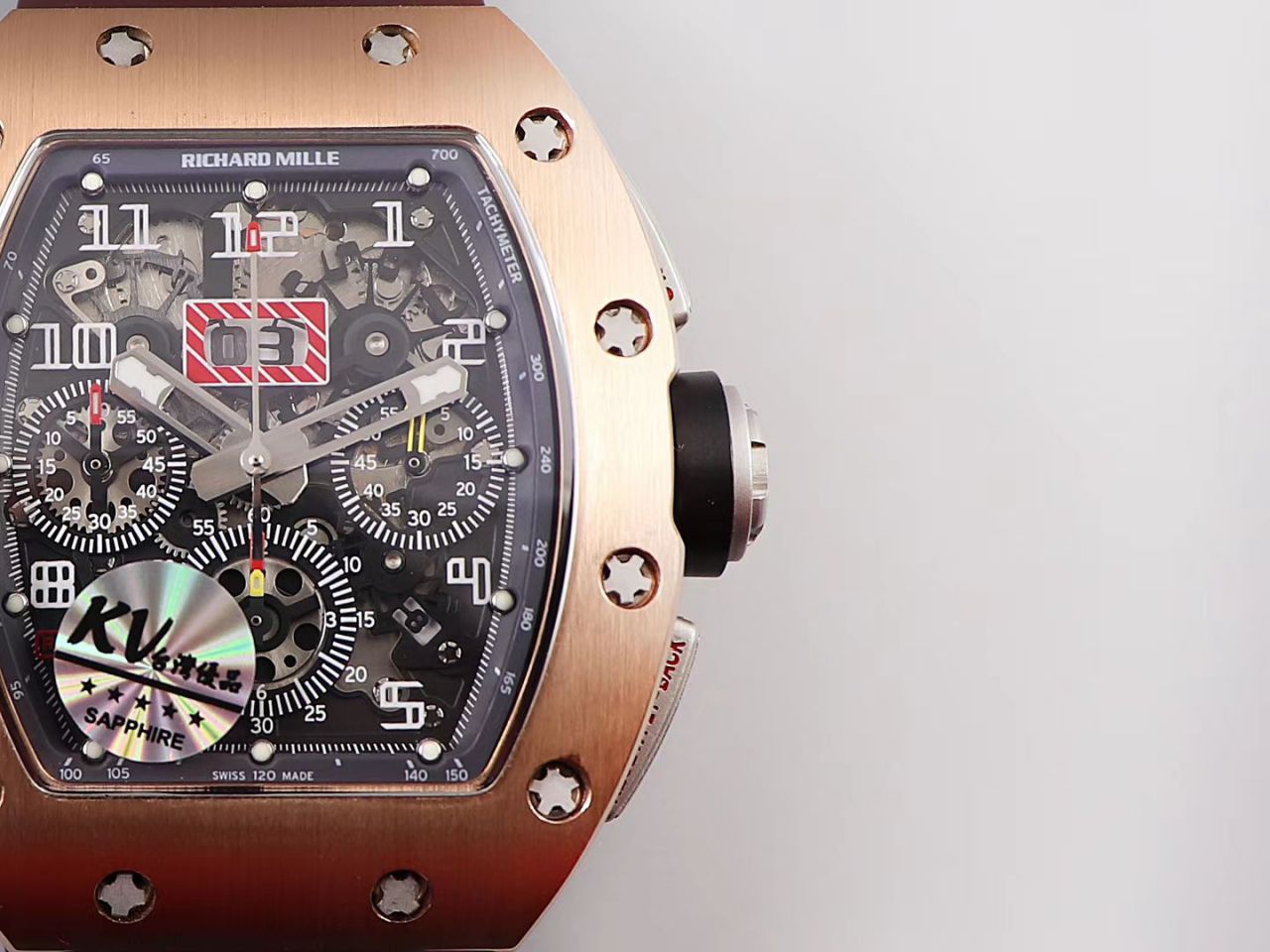 KV Factory 全新RICHARD MILLE Replica 理查德米尔RM 11-03钛钢款 wrist watches  / KV01103H