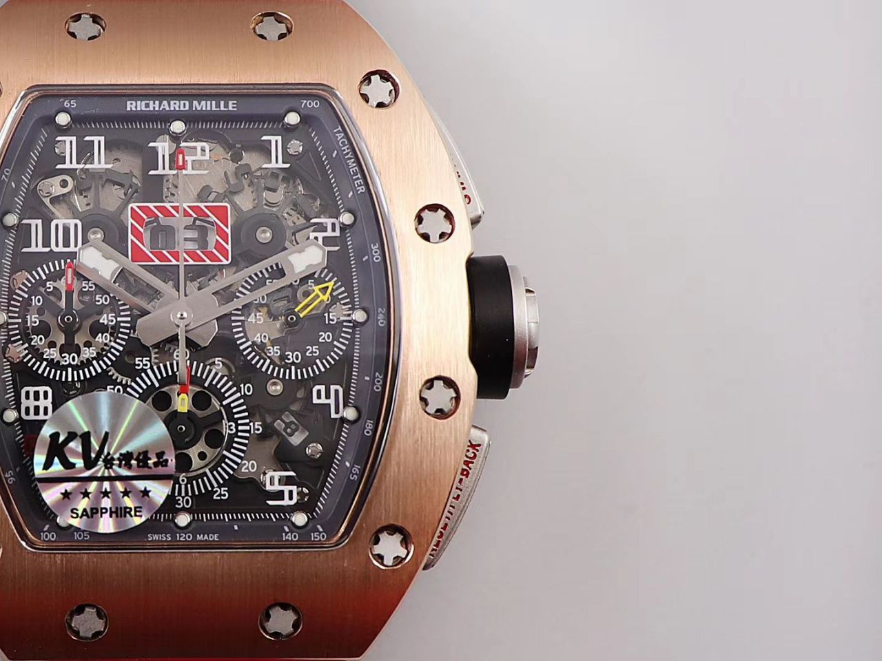 KV Factory 全新RICHARD MILLE Replica 理查德米尔RM 11-03钛钢款 wrist watches  / KV01103H