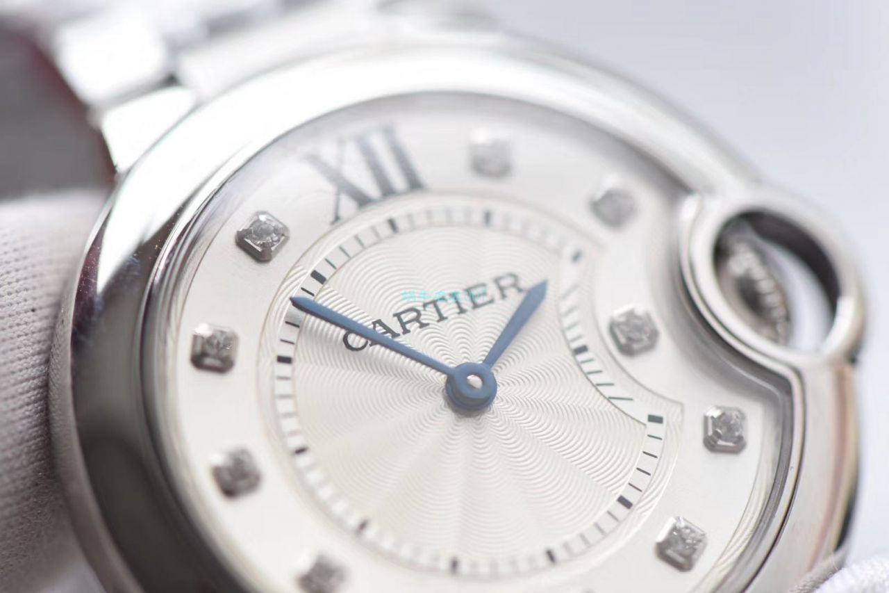 V6 Factory  Replica  Cartier  蓝气球女士 Watches 33毫米W4BB0020 wrist watches  / K291