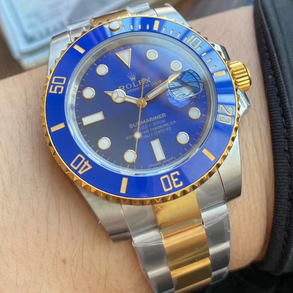 VR Factory  Rolex  Replica Copy 包金 Watches  Submariner 型间金蓝水鬼116613LB-97203 蓝盘 wrist watches 