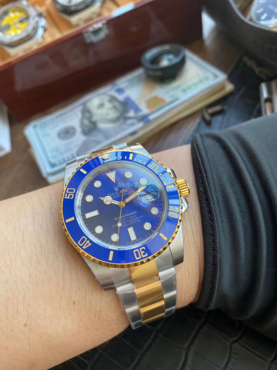VR Factory  Rolex  Replica Copy 包金 Watches  Submariner 型间金蓝水鬼116613LB-97203 蓝盘 wrist watches  / R613