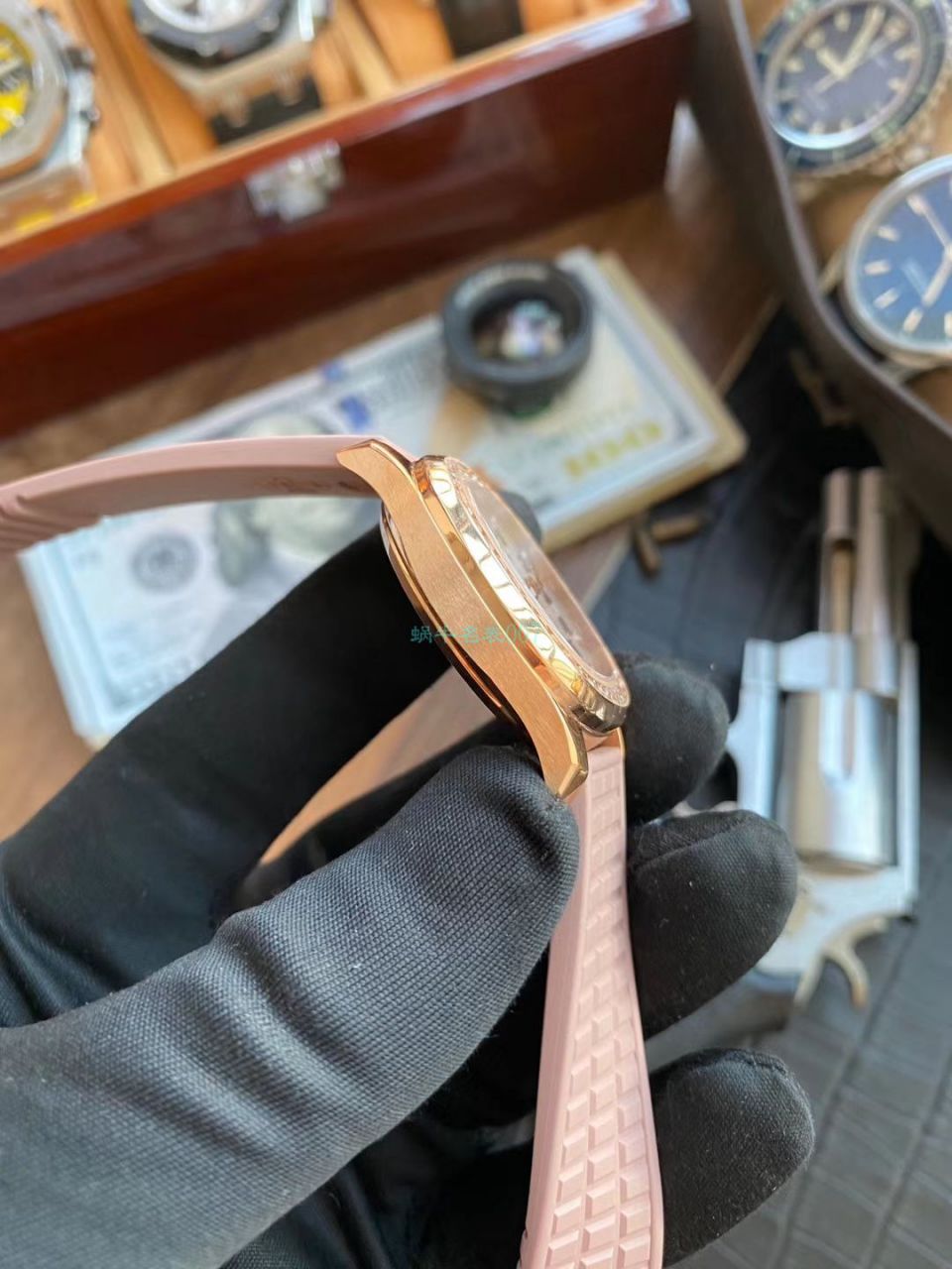 PPF Factory 最美豆沙色 Replica Watches  PATEK PHILIPPE AQUANAUT女表5072R-001 wrist watches  / BD301