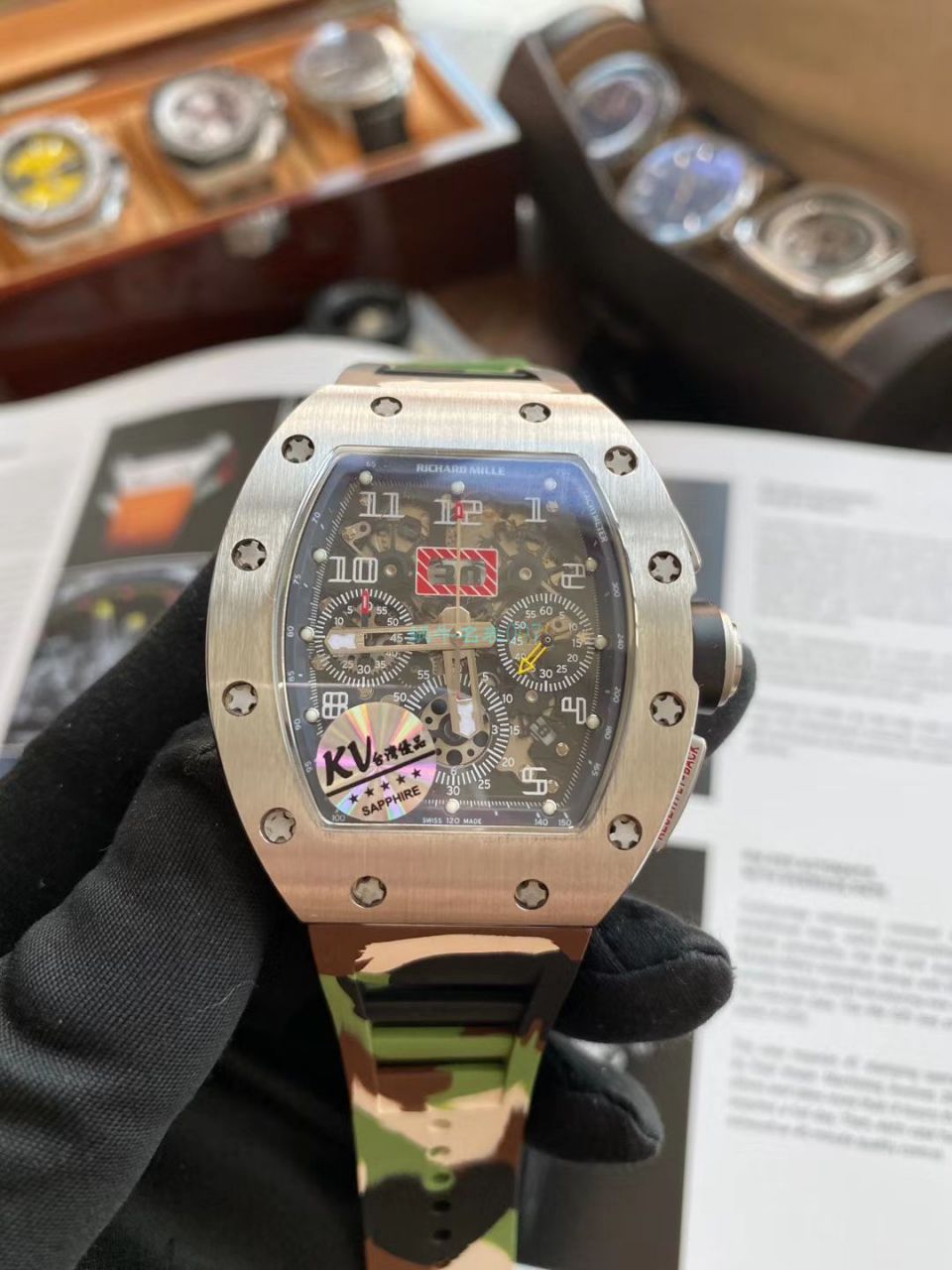  Video analysis KV Factory  High quality  Replica  Richard Miller  Watches RICHARD MILLE RM 011 FELIPE MASSA 系列 wrist watches  / KVRM011FELIPEMASSA02
