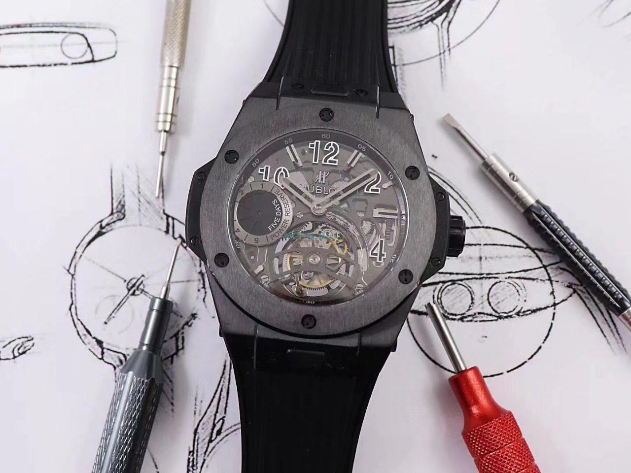 MJ Factory  Replica  hublot BIG BANG Tourbillon  Watches 405.MX.0138.RX，405.OX.0138.LR，405.CI.0110.RX wrist watches  / YB097