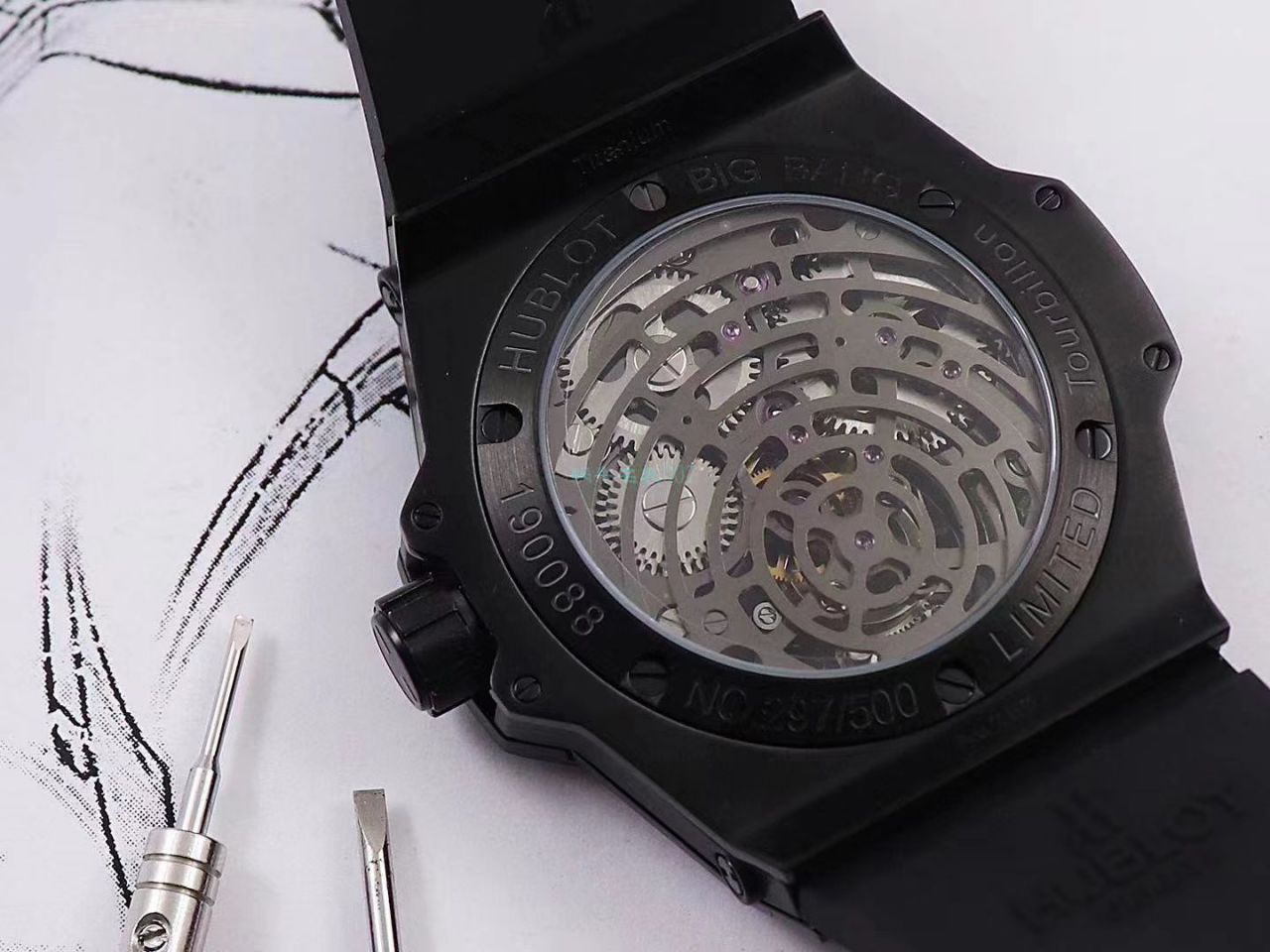 MJ Factory  Replica  hublot BIG BANG Tourbillon  Watches 405.MX.0138.RX，405.OX.0138.LR，405.CI.0110.RX wrist watches  / YB097