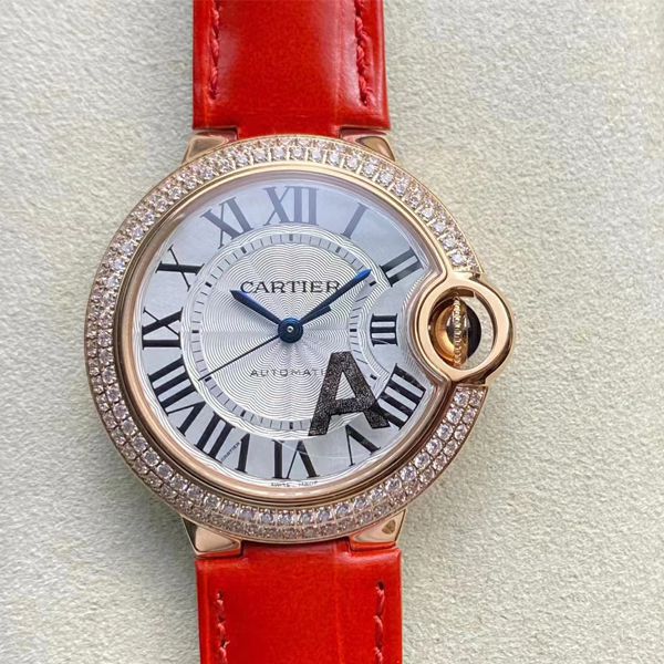V6 Factory V7版本 Replica Copy  Cartier  蓝气球33MM女表WE902066 wrist watches 