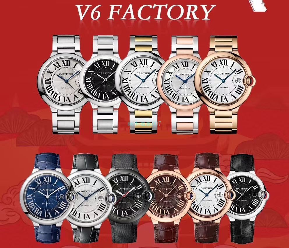 V6 Factory 7K版本 Replica  Cartier  蓝气球33MM女表WSBB0002 wrist watches  / K293