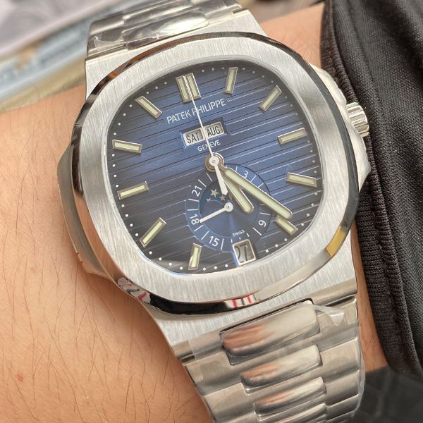 评测V9 Factory 真月相 PATEK PHILIPPE  Nautilus  Knockoff  Watches 5726/1A-014 wrist watches 