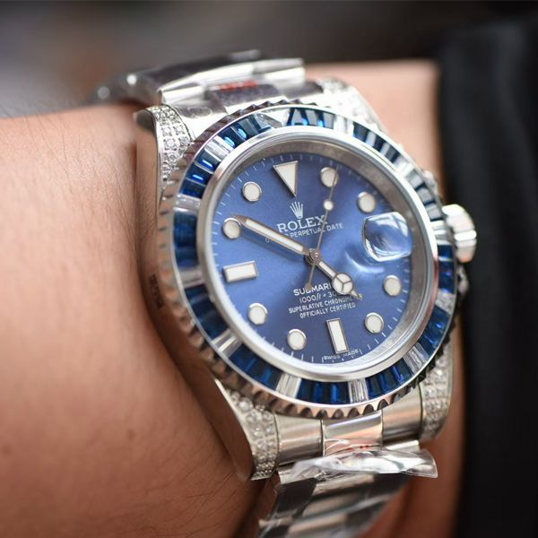 GM Factory  High quality  Replica Watches  Rolex 罗志祥同款后钻蓝钻鬼