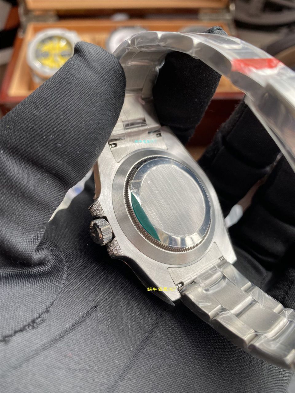 独家【 copy customized 真钻蓝水鬼罗志祥同款】 Rolex  top  Replica Copy  Submariner 型116619LB-97209 Watches  / R620