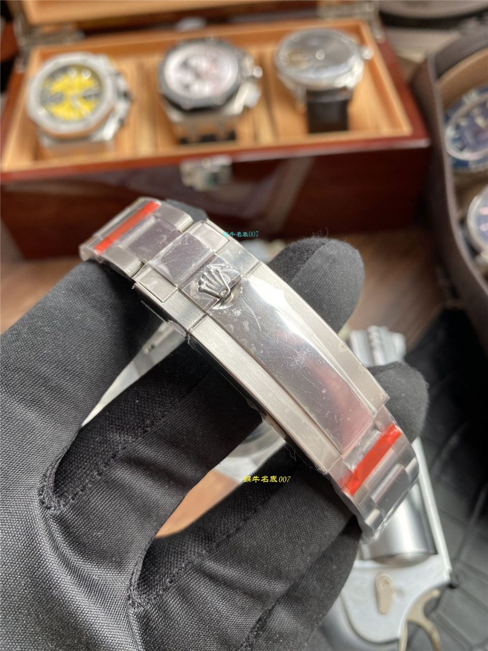 独家【 copy customized 真钻蓝水鬼罗志祥同款】 Rolex  top  Replica Copy  Submariner 型116619LB-97209 Watches  / R620