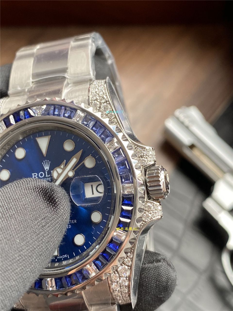 独家【 copy customized 真钻蓝水鬼罗志祥同款】 Rolex  top  Replica Copy  Submariner 型116619LB-97209 Watches  / R620
