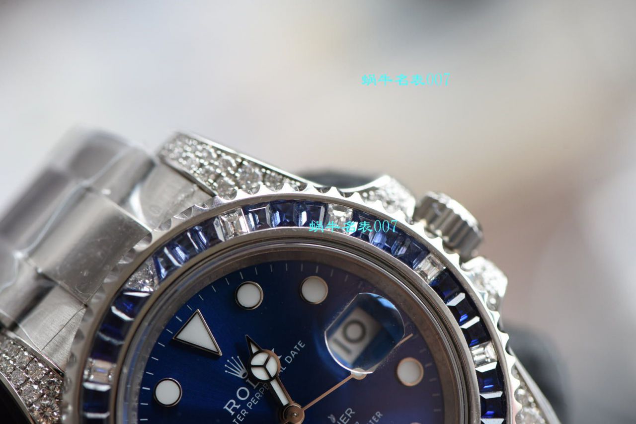 独家【 copy customized 真钻蓝水鬼罗志祥同款】 Rolex  top  Replica Copy  Submariner 型116619LB-97209 Watches  / R620