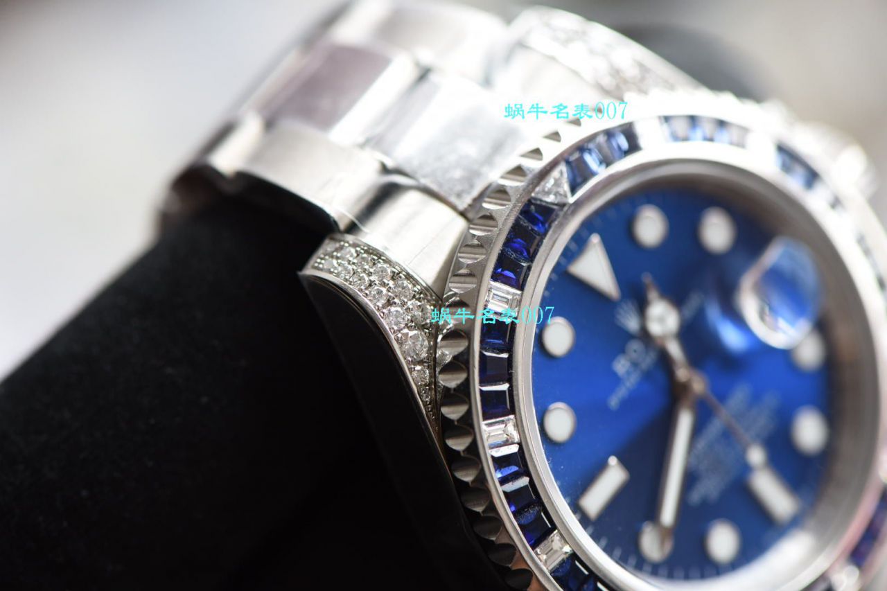 独家【 copy customized 真钻蓝水鬼罗志祥同款】 Rolex  top  Replica Copy  Submariner 型116619LB-97209 Watches  / R620
