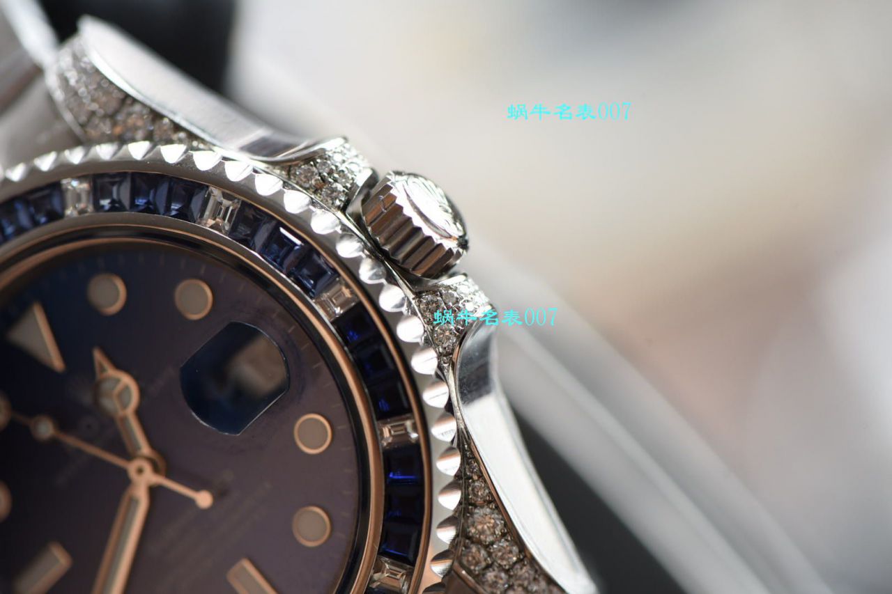 独家【 copy customized 真钻蓝水鬼罗志祥同款】 Rolex  top  Replica Copy  Submariner 型116619LB-97209 Watches  / R620