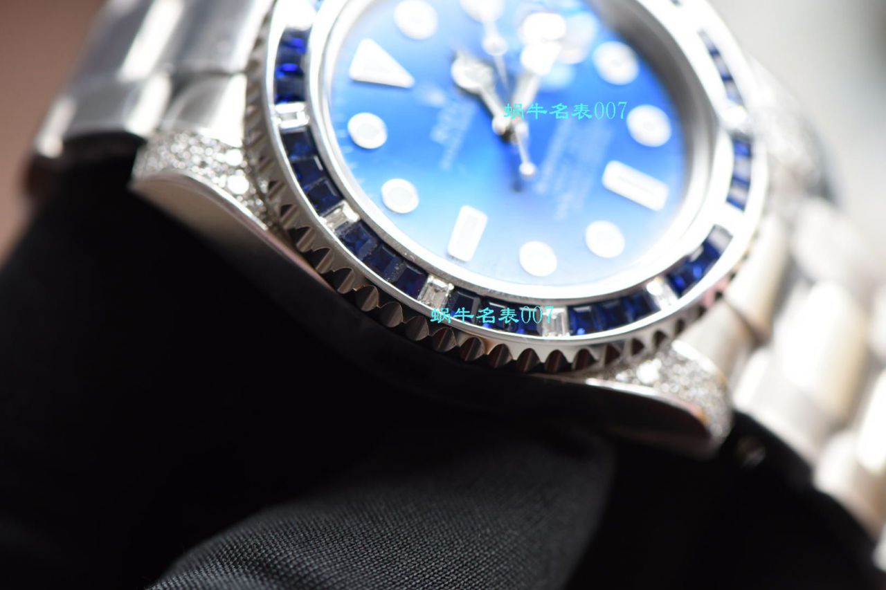 独家【 copy customized 真钻蓝水鬼罗志祥同款】 Rolex  top  Replica Copy  Submariner 型116619LB-97209 Watches  / R620