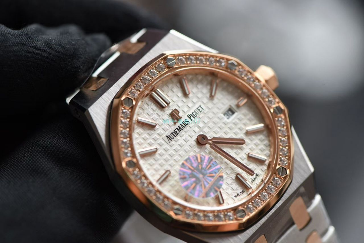 【JF Perfect  High quality  Replica Watches 】Audemars Piguet 皇家橡树系列67651SR.ZZ.1261SR.01女士石英 wrist watches  / AP118