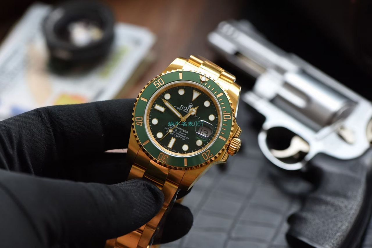  TOP  copy customized N Factory V10版本 Rolex  Submariner 全包金18K通体包金 / R622
