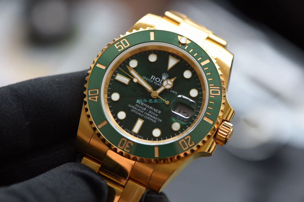  TOP  copy customized N Factory V10版本 Rolex  Submariner 全包金18K通体包金 / R622