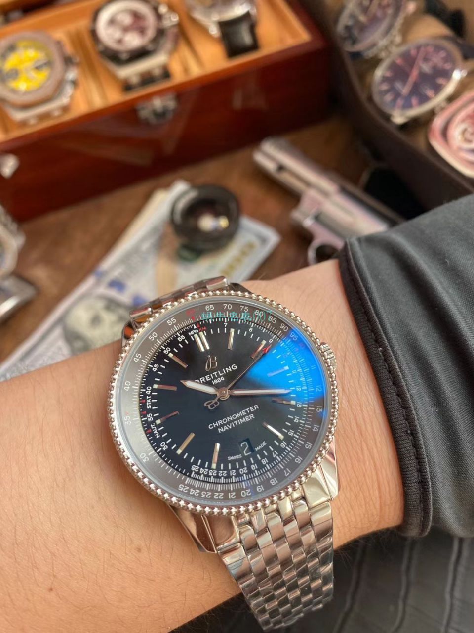 v7 Factory  Watches 怎么样 top  Replica Copy  Breitling 航空计时1系列A17326211G1A1 wrist watches  / BL187