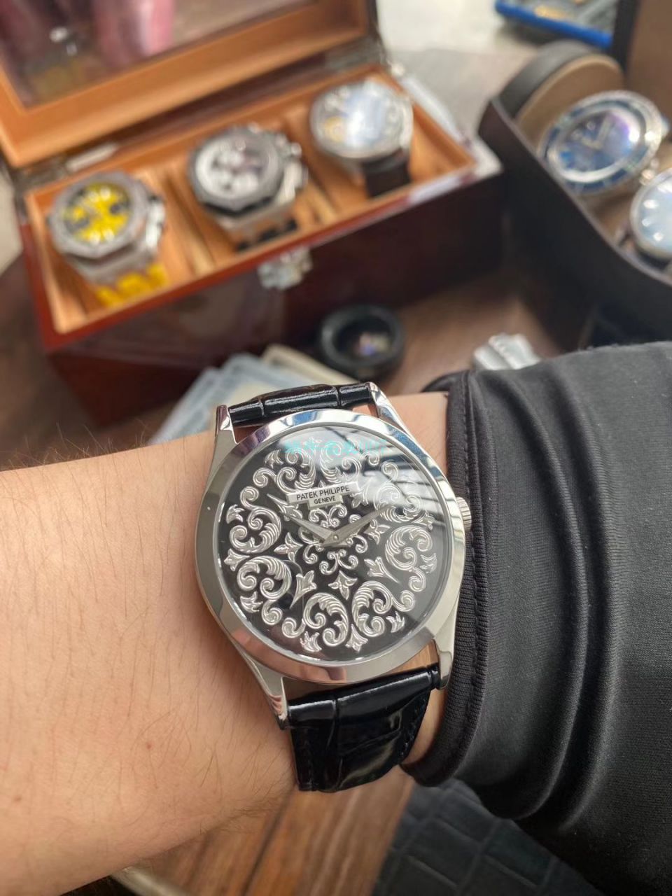 FL Factory  PATEK PHILIPPE  Replica Watches 古典表系列5088/100P藤蔓花纹 / BD311