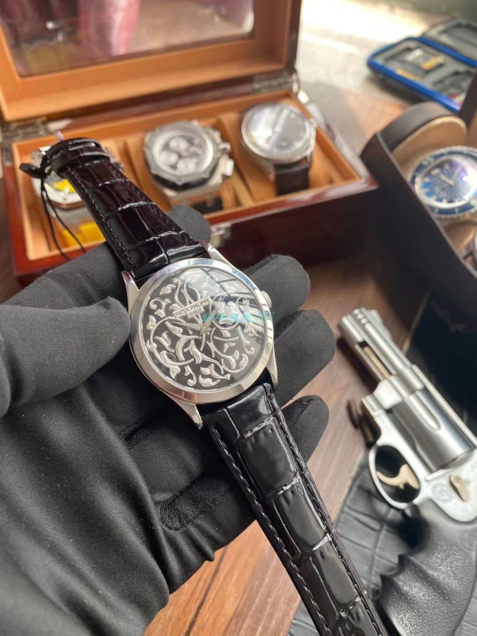 FL Factory  PATEK PHILIPPE  Replica Watches 古典表系列5088/100P藤蔓花纹 / BD311