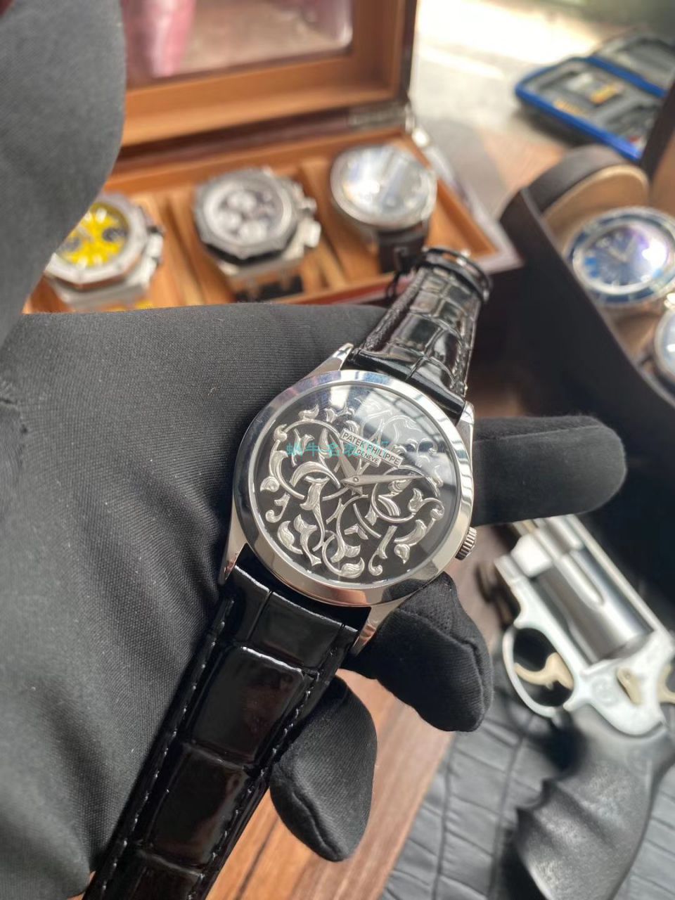 FL Factory  PATEK PHILIPPE  Replica Watches 古典表系列5088/100P藤蔓花纹 / BD311