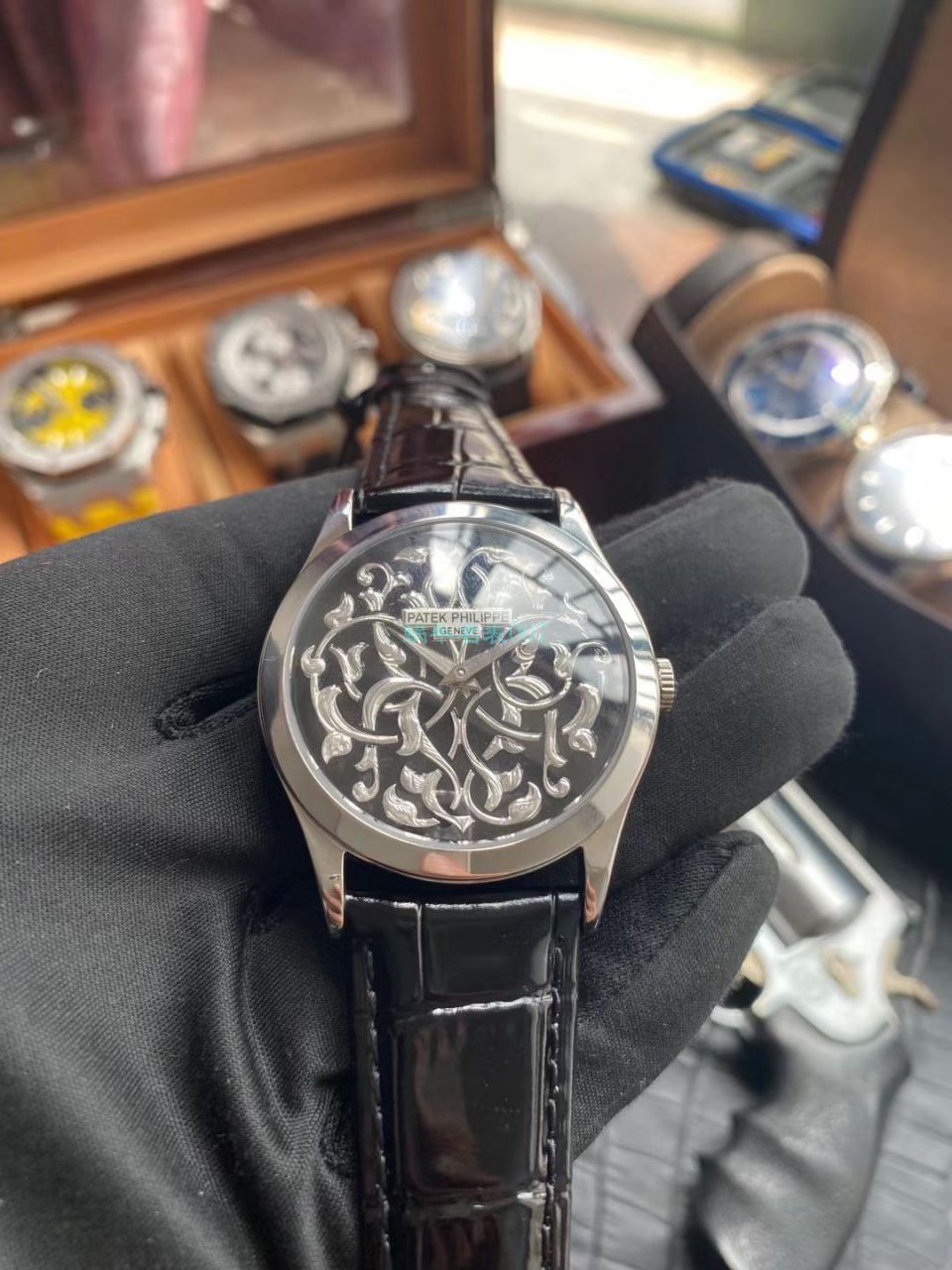 FL Factory  PATEK PHILIPPE  Replica Watches 古典表系列5088/100P藤蔓花纹 / BD311